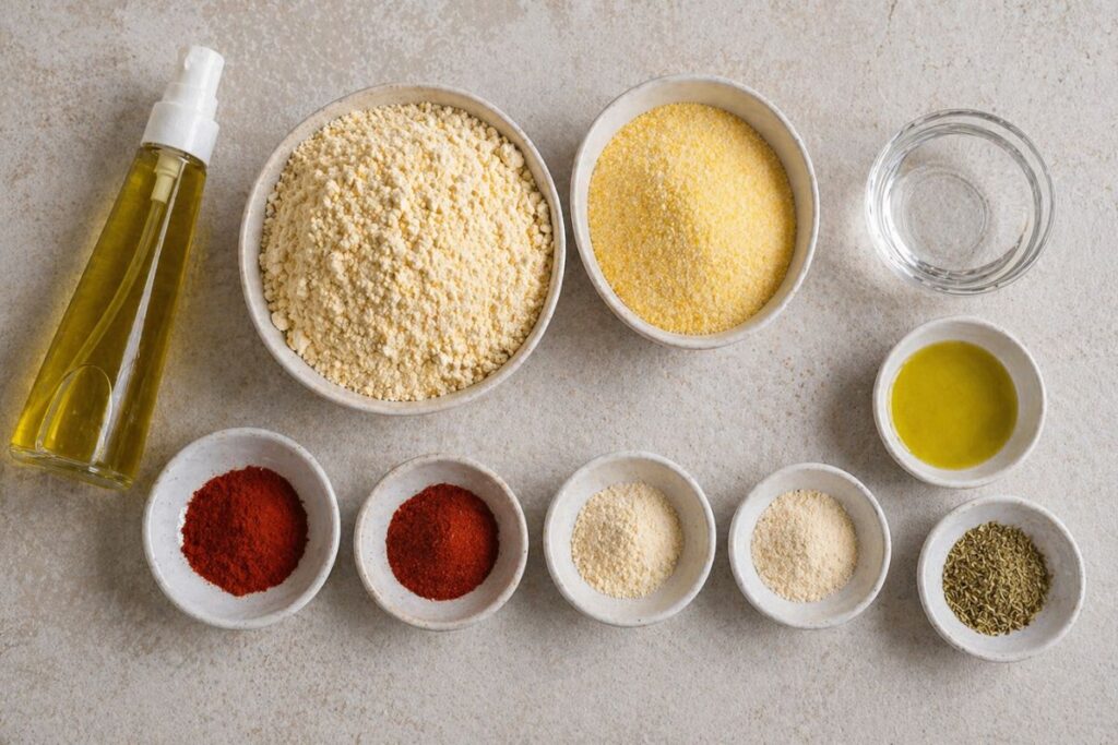 Biscotti salati di ceci in friggitrice ad aria, ingredienti