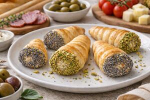 Cannoli di pasta sfoglia in friggitrice ad aria