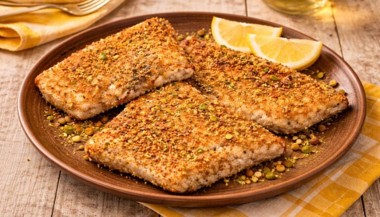 Pistacchi, pesce spada e friggitrice ad aria: ecco la cotoletta che convincerà anche gli scettici