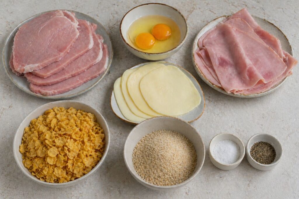 Cotolette di lonza ripiene in friggitrice ad aria, ingredienti