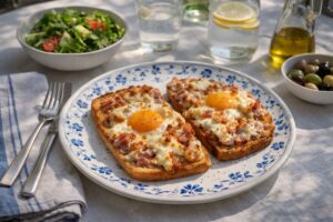 Egg toast in friggitrice ad aria