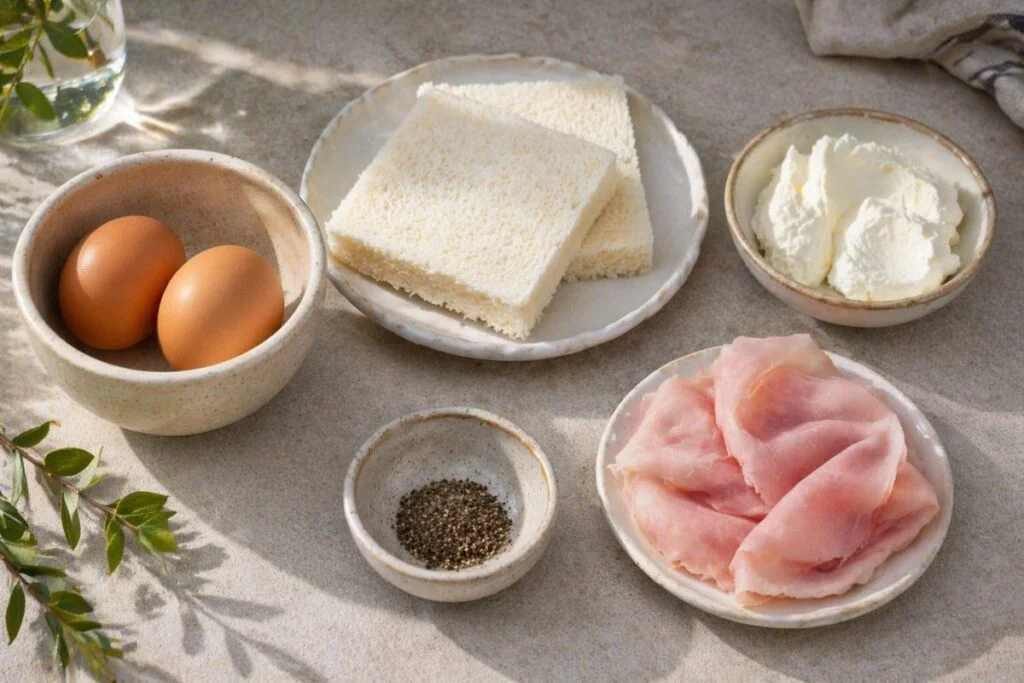 Egg toast in friggitrice ad aria, ingredienti