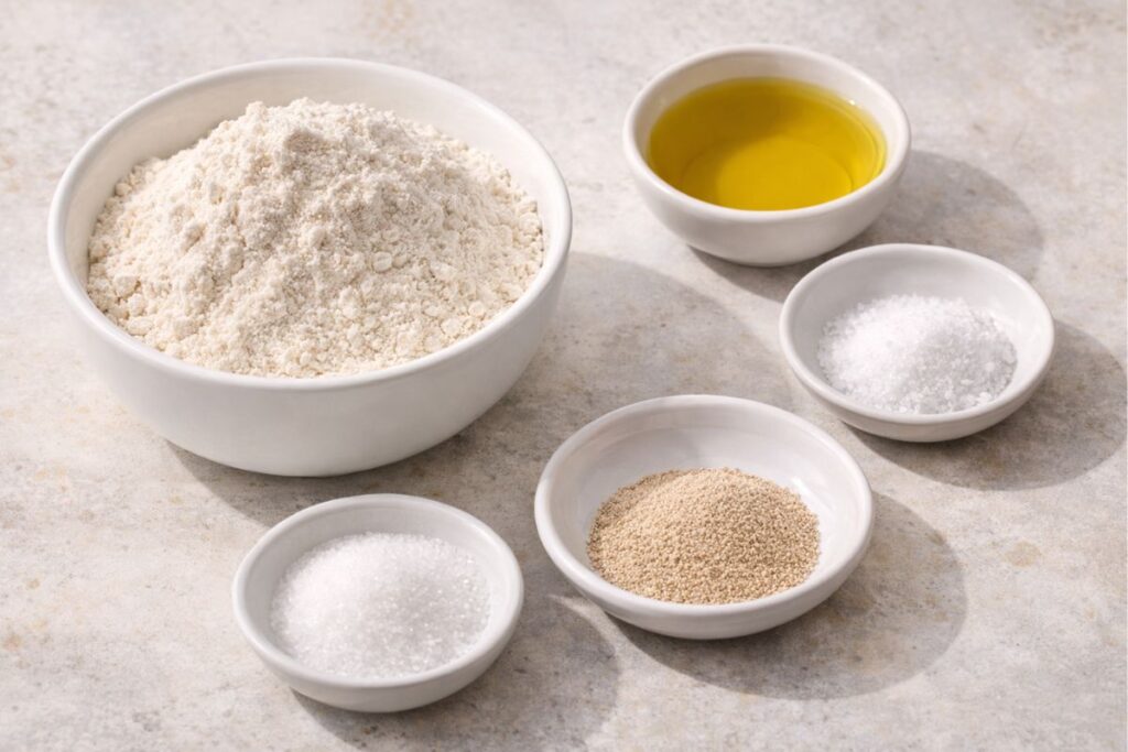 Focaccine all'olio in friggitrice ad aria, ingredienti