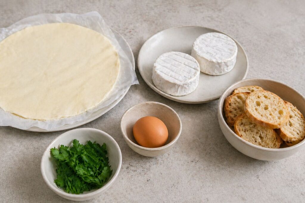 Mini brie in crosta in friggitrice ad aria, ingredienti