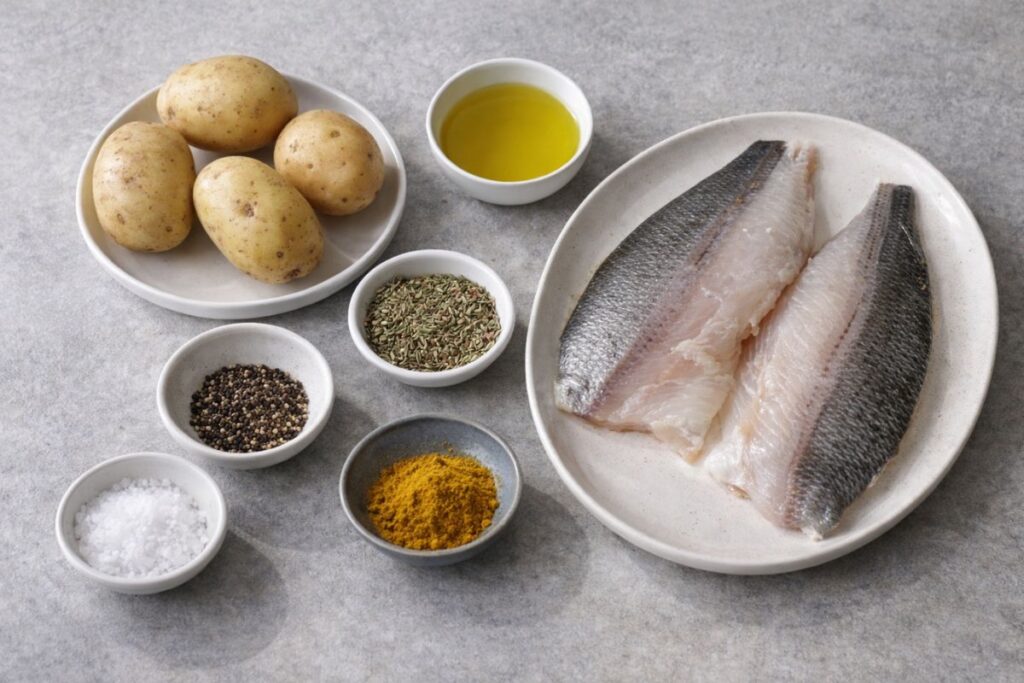 Orata con le patate in friggitrice ad aria ingredienti Orata con le patate in friggitrice ad aria, ingredienti