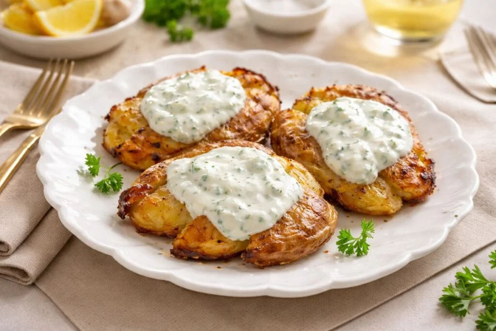 Patate schiacciate in friggitrice ad aria