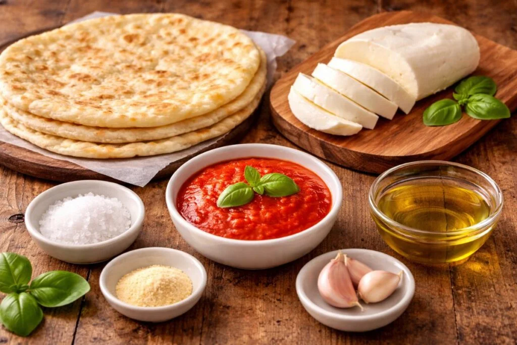Piadina arrotolata al gusto pizza in friggitrice ad aria, ingredienti