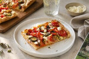 Quiche salata di pasta sfoglia in friggitrice ad aria