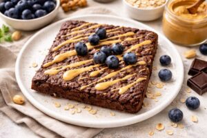 Torta con fiocchi di avena al cioccolato in friggitrice ad aria