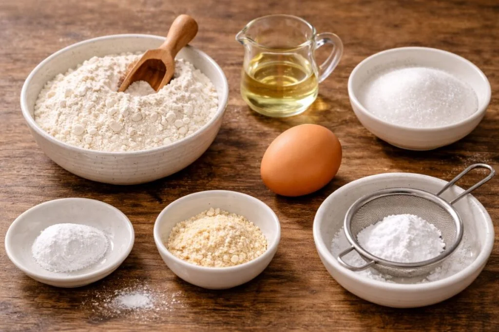 Tortine all'olio in friggitrice ad aria, ingredienti