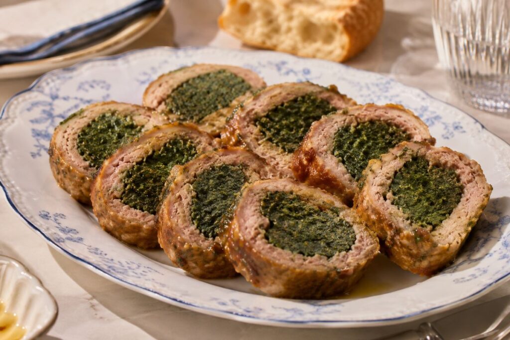Baby roll con cuore di spinaci in friggitrice ad aria