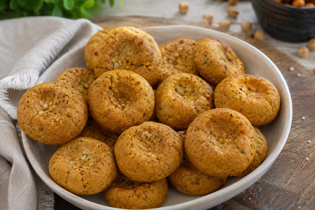 Biscotti salati ceci in friggitrice ad aria