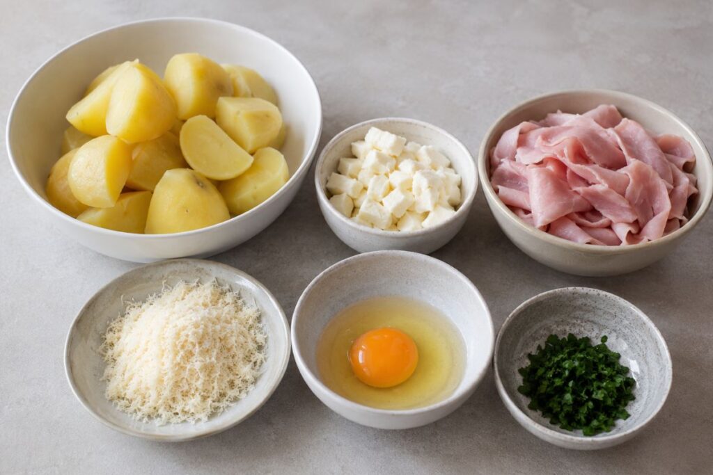 Burger di patate in friggitrice ad aria, ingredienti