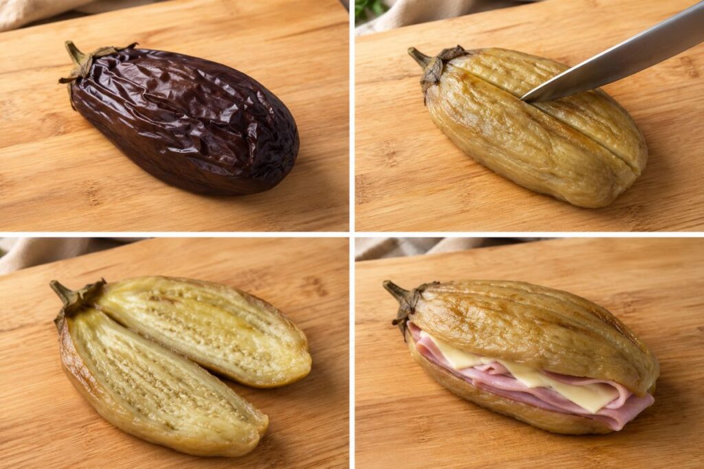 Cotoletta di melanzana ripiena in friggitrice ad aria, ingredienti