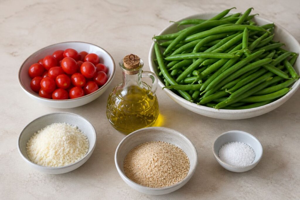 Fagiolini gratinati in friggitrice ad aria, ingredienti