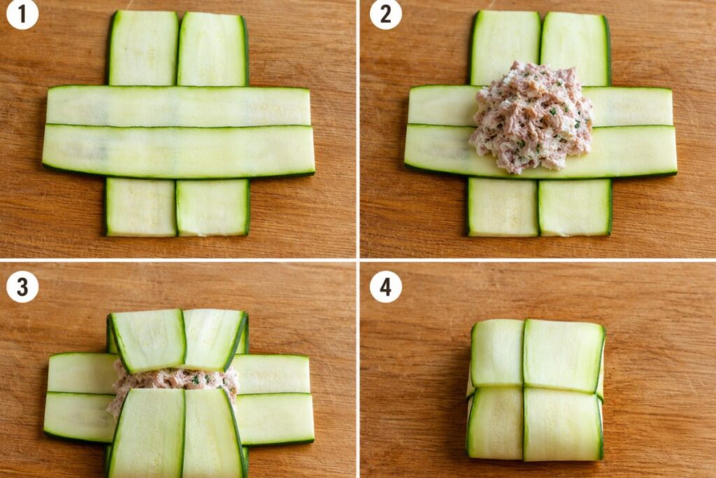 Fagottini di zucchine con ripieno di tonno, ingredienti