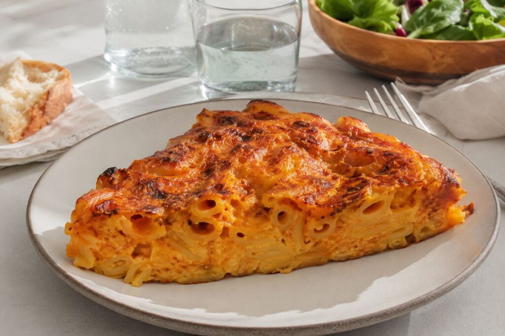 Frittata di maccheroni in friggitrice ad aria