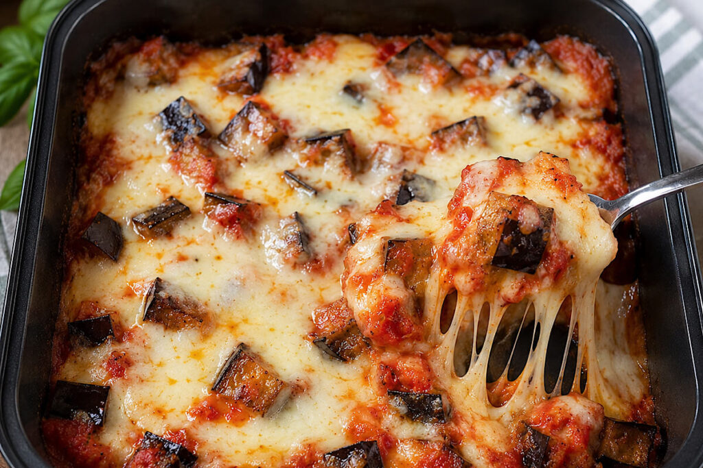 Melanzane alla pizzaiola in friggitrice ad aria