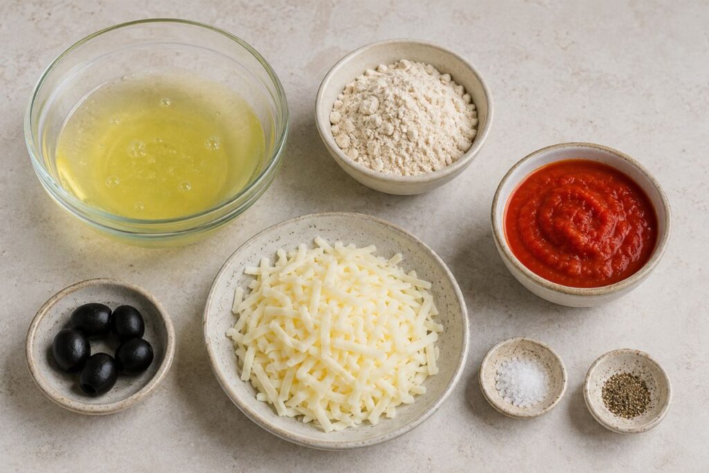 Pizza fit e proteica in friggitrice ad aria, ingredienti