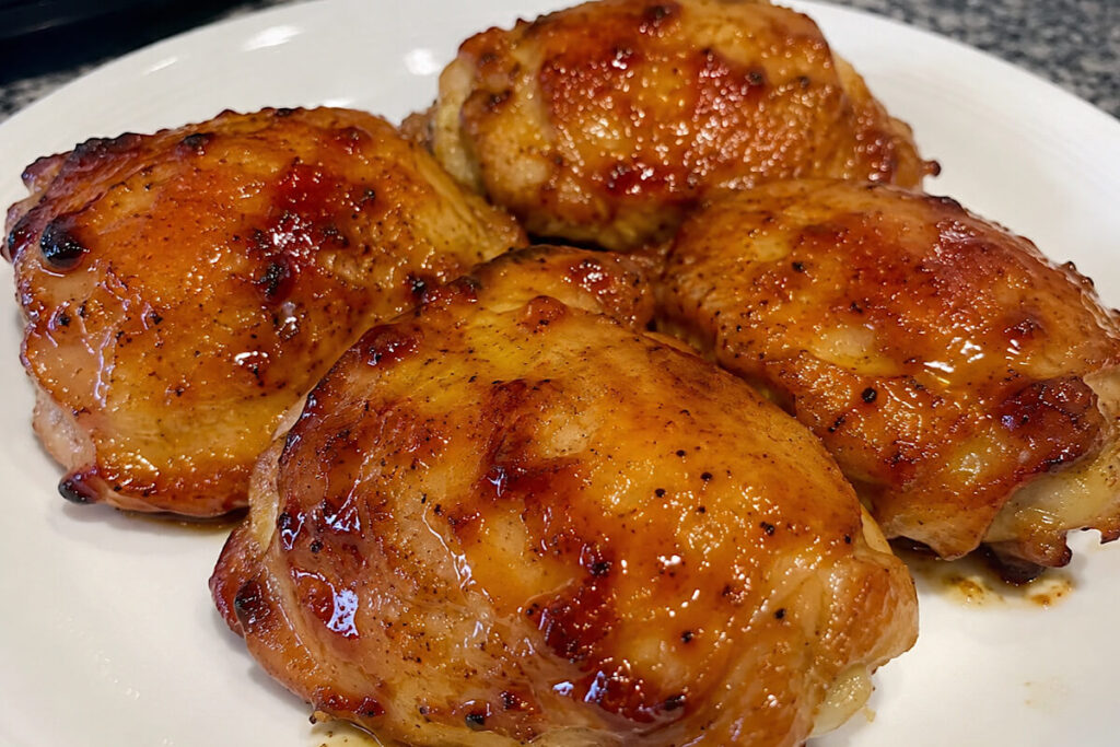 Sovracosce di pollo glassate in friggitrice ad aria
