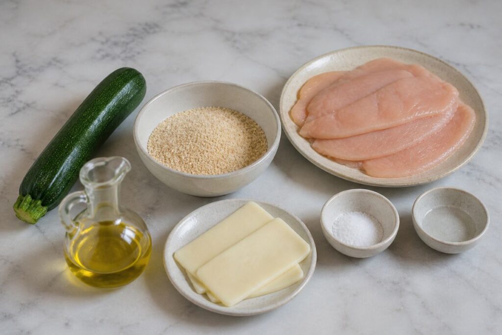 Spiedini di pollo e zucchine in friggitrice ad aria, ingredienti
