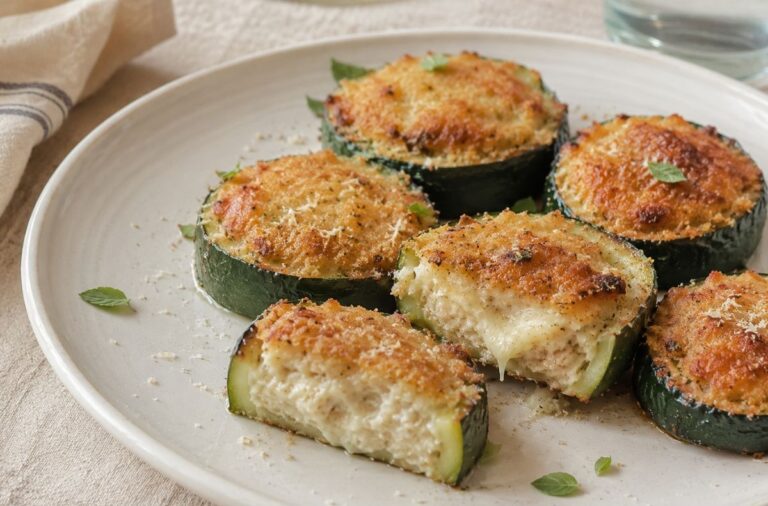 Pollo e provola negli anelli di zucchina in friggitrice ad aria: la ricetta che fa dimenticare le solite verdure ripiene