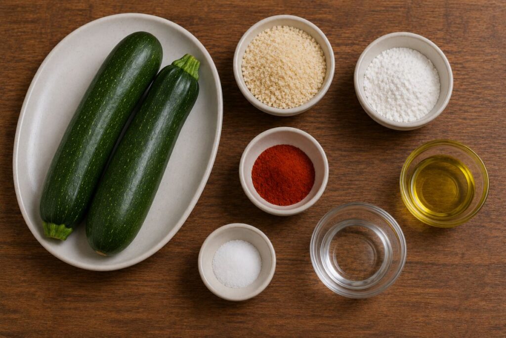 Anelli di zucchine fit in friggitrice ad aria, ingredienti