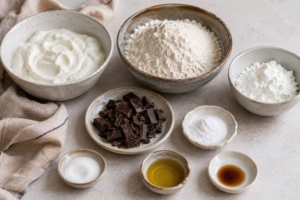 Brioche fit al cioccolato in friggitrice ad aria, ingredienti
