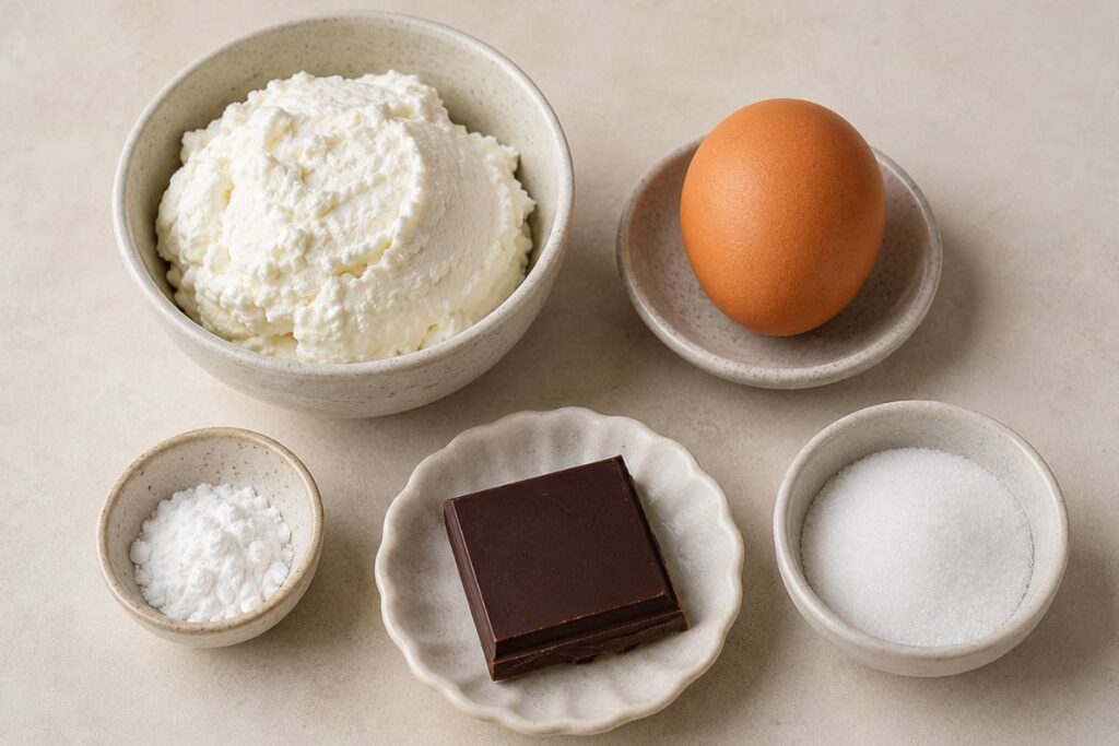 Cheesecake con cuore fondente in friggitrice ad aria, ingredienti