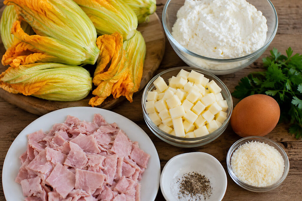 Fiori di zucca con ricotta in friggitrice ad aria