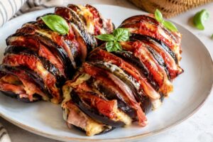 Melanzane a fisarmonica in friggitrice ad aria