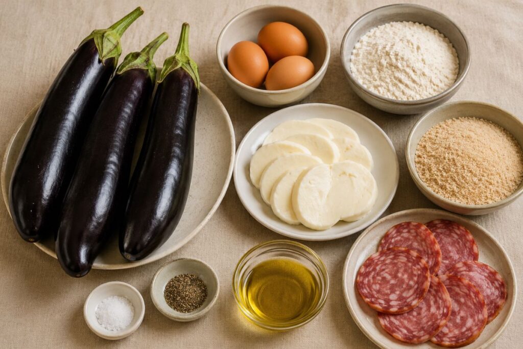 Melanzane alla Pullastiello in friggitrice ad aria, ingredienti