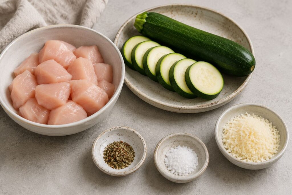 Nuggets di pollo alle zucchine in friggitrice ad aria, ingredienti