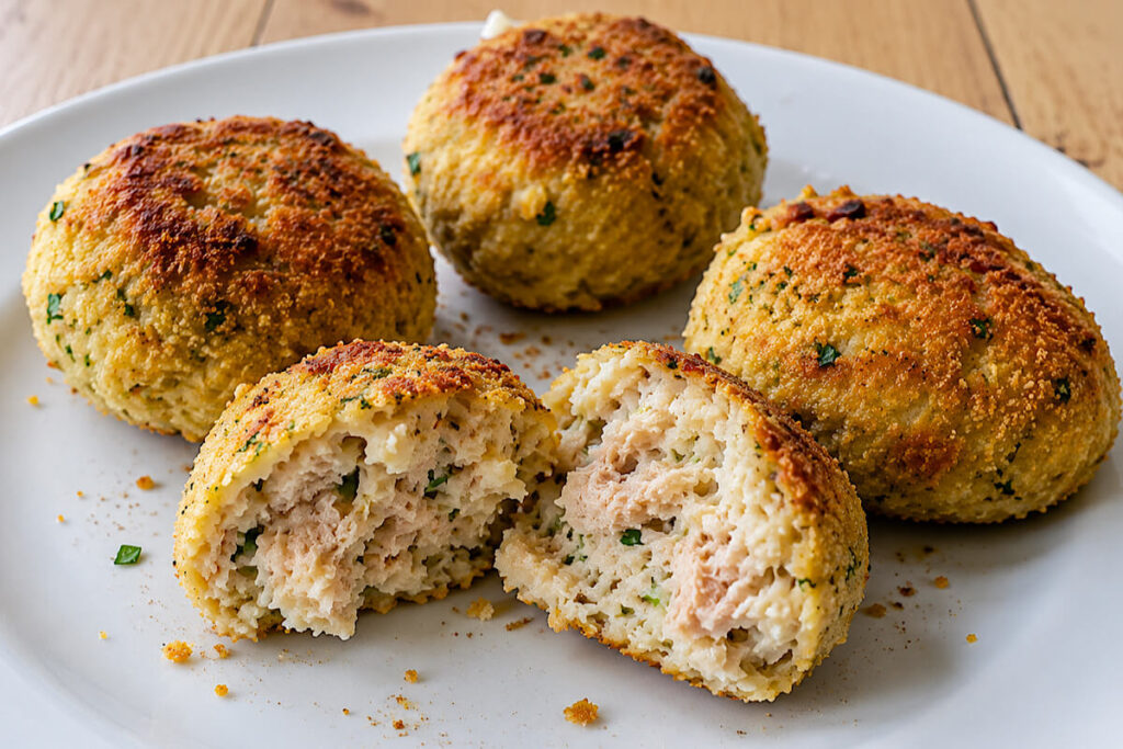 Polpette di tonno e ricotta in friggitrice ad aria