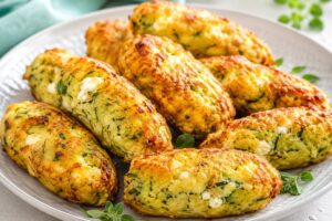 Polpette di zucchine e feta in friggitrice ad aria