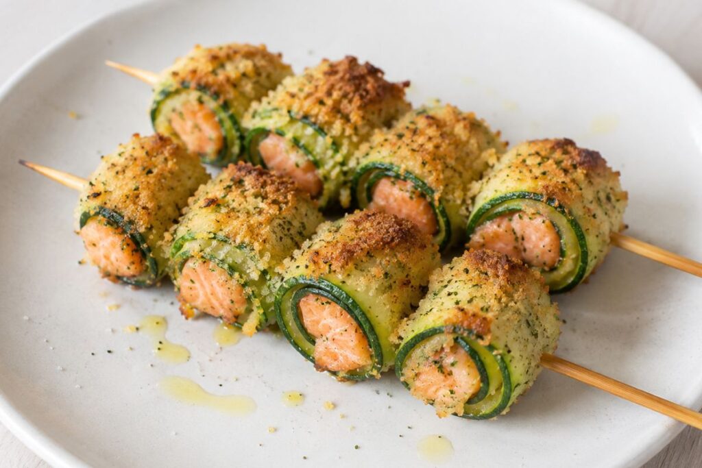 Spiedini di zucchine in friggitrice ad aria