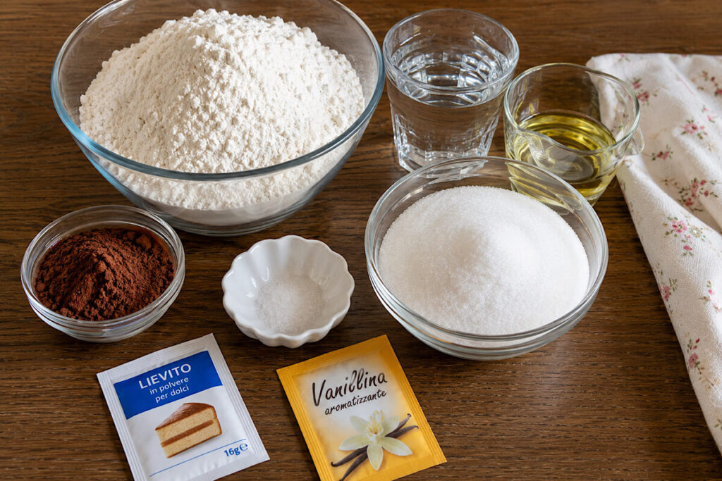 Torta all'acqua al cioccolato in friggitrice ad aria