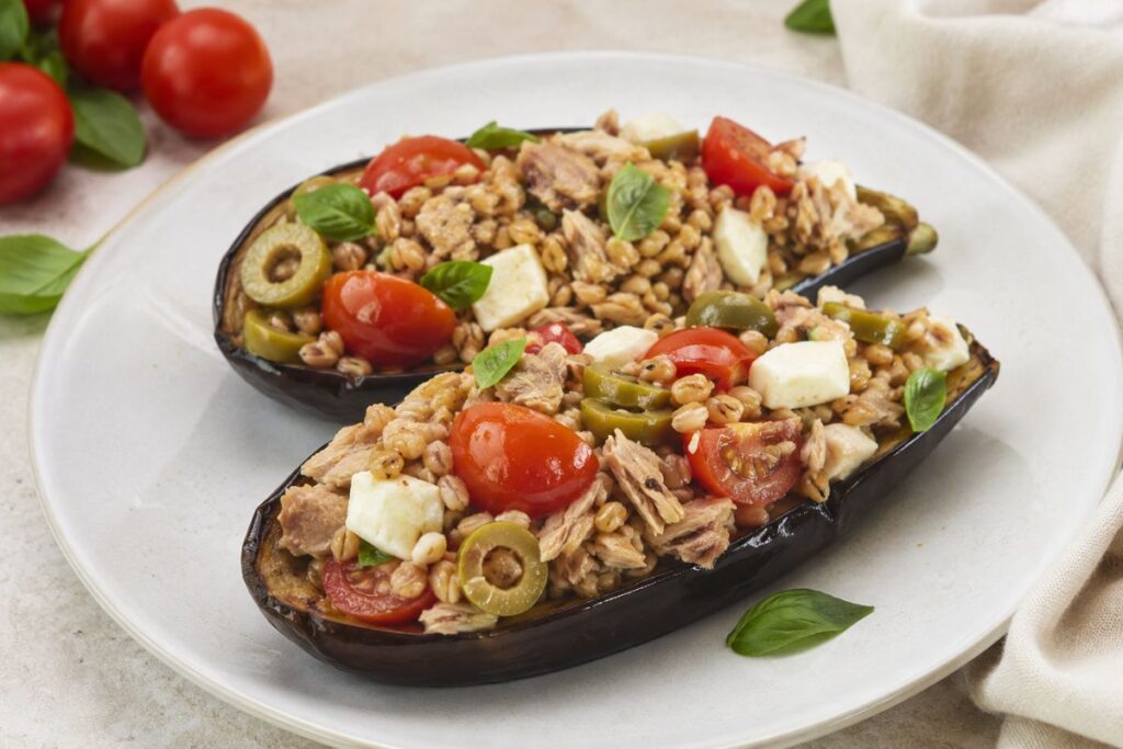 barchette di melanzane in friggitrice ad aria