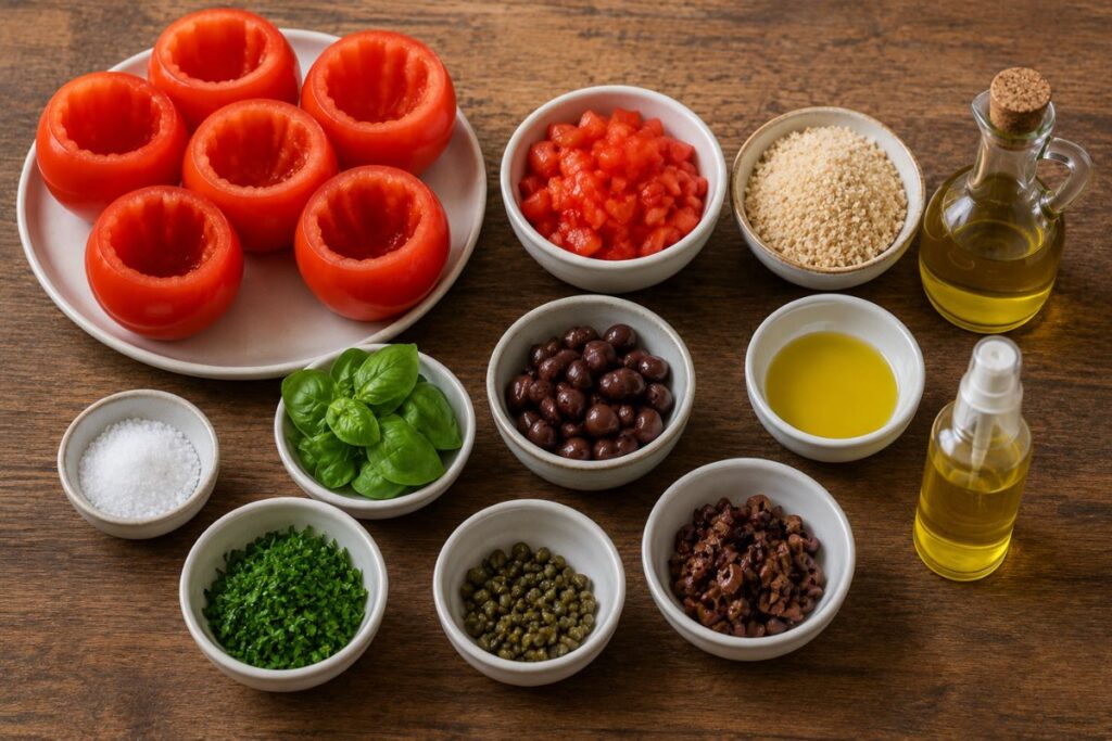 pomodori ripieni in friggitrice ad aria, ingredienti