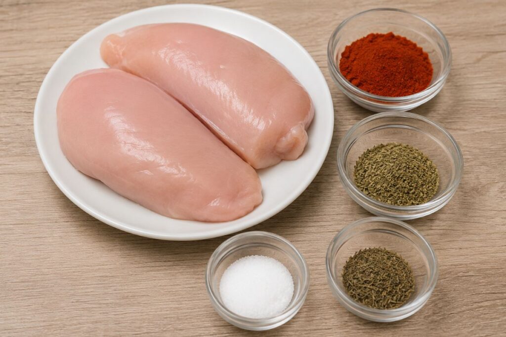 Affettato di pollo alla paprika in friggitrice ad aria, ingredienti