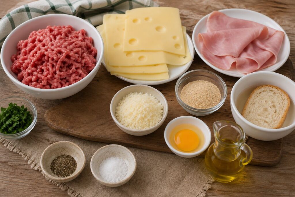 Girelle di carne ripiene in friggitrice ad aria, ingredienti