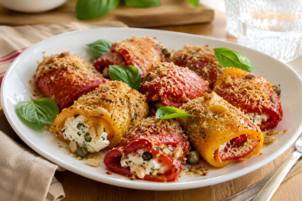 Involtini di peperoni in friggitrice ad aria