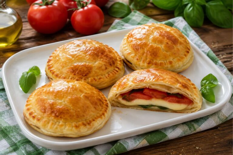 Sigilla bene i bordi e mettili in friggitrice ad aria: i medaglioni si gonfiano e diventano dorati e filanti