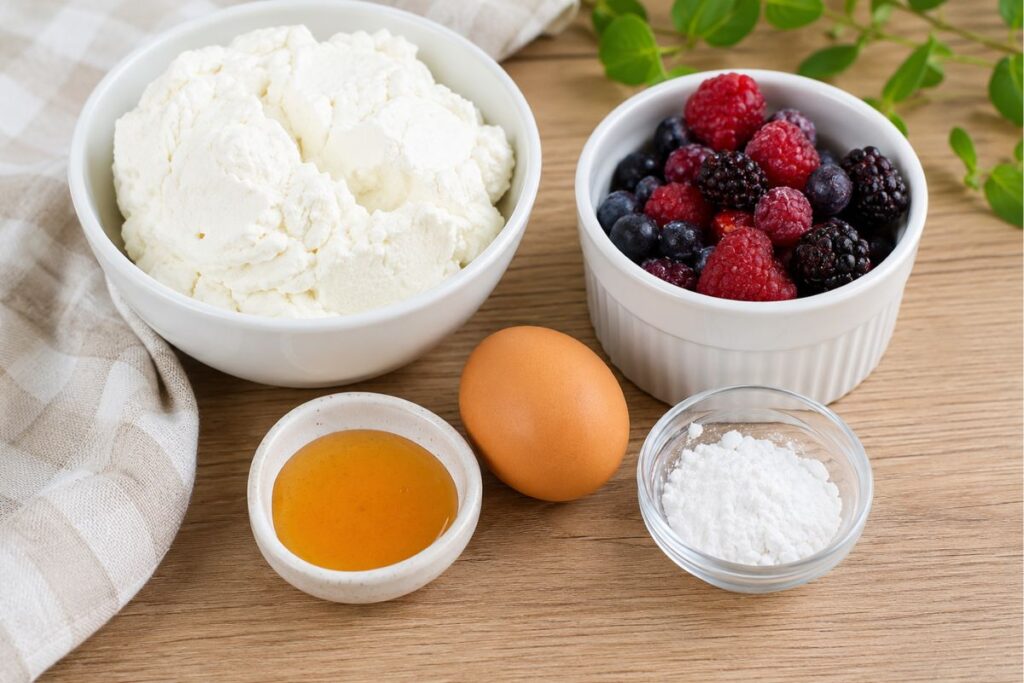 Muffin cheesecake in friggitrice ad aria, ingredienti