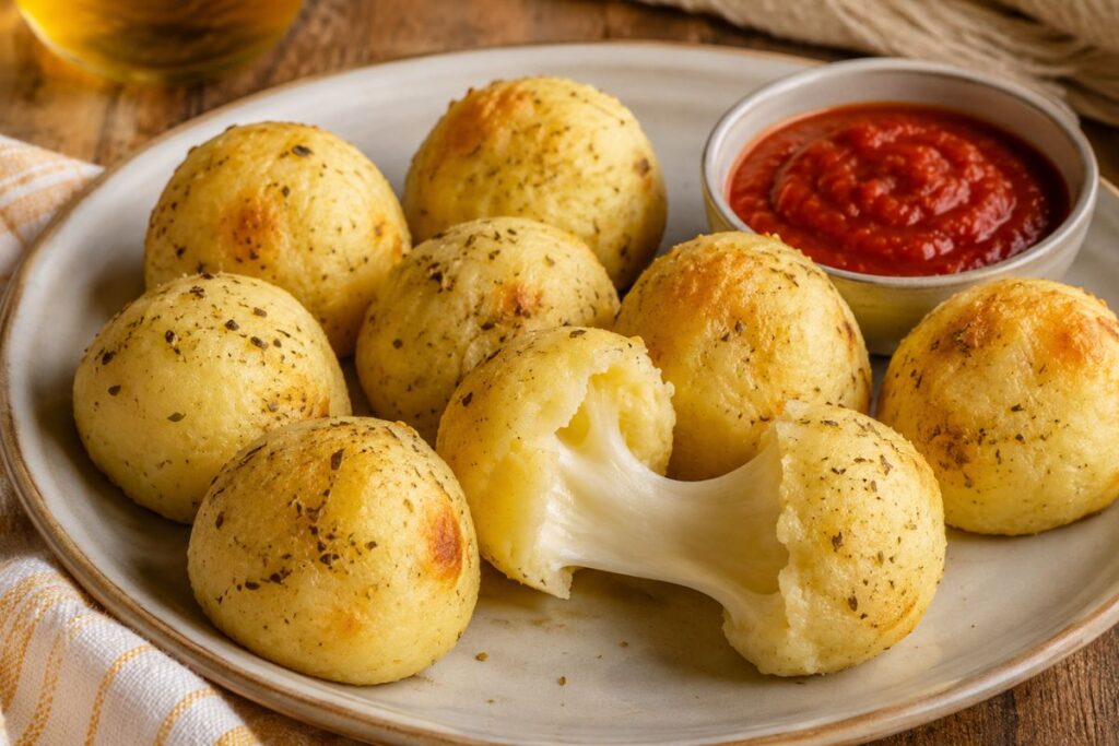 Palline di patate filanti in friggitrice ad aria (cheese bombs)