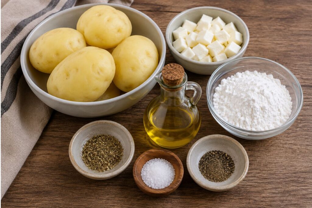 Palline di patate filanti in friggitrice ad aria (cheese bombs), ingredienti