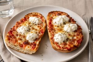 Panpizza di ciabatta in friggitrice ad aria