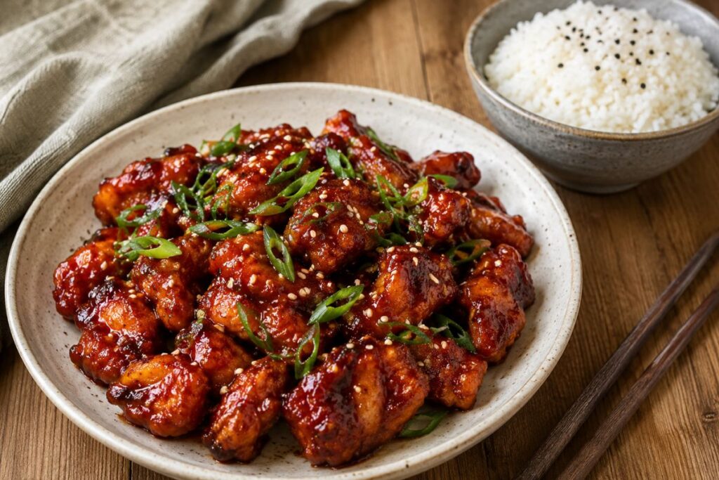 Pollo al Gochujang fit in friggitrice ad aria