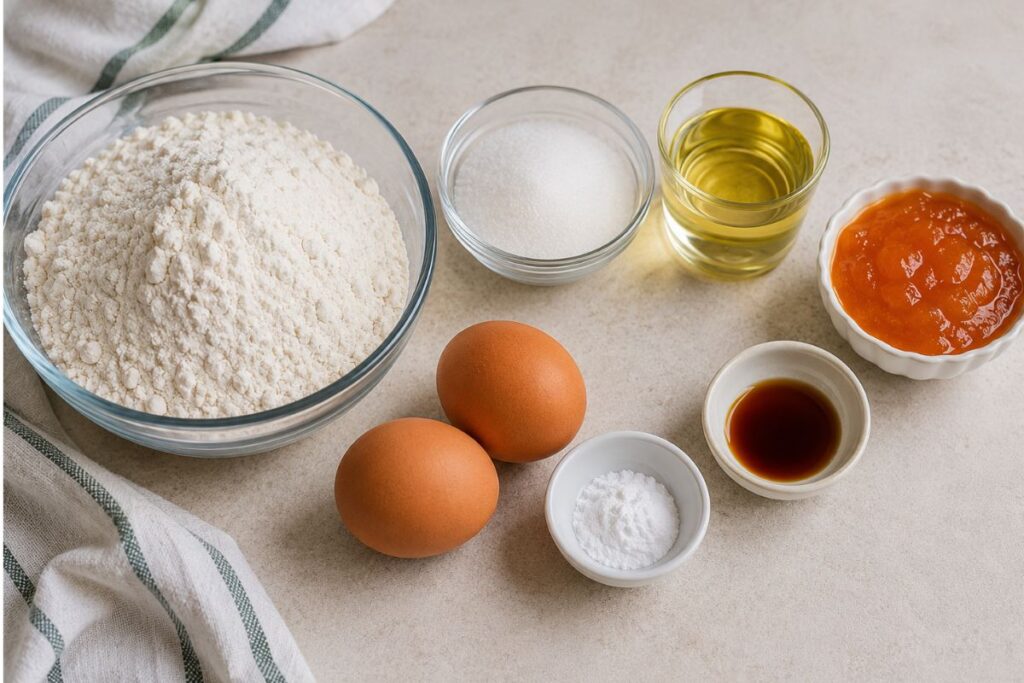 Sbriciolata veloce alla marmellata in friggitrice ad aria, ingredienti