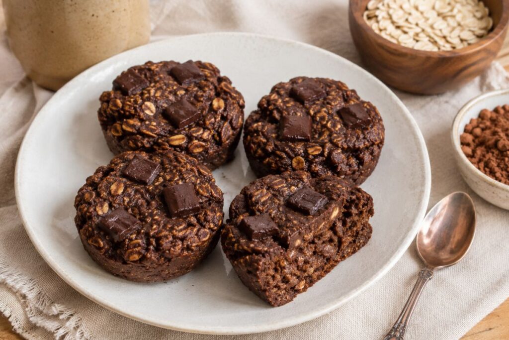 Tortini di avena al cacao in friggitrice ad aria